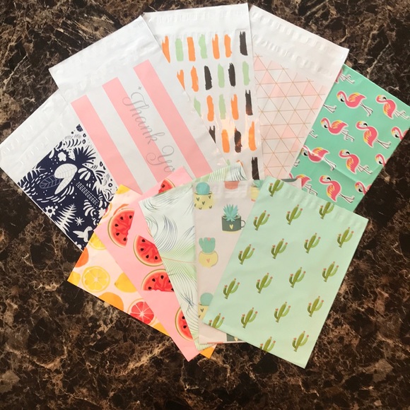 30 Assorted Polymailer & 30 Thank-you Stickers - Picture 2 of 6